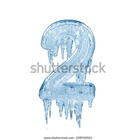 Number 2 Ice Font Isolated On Stock Illustration 208928065 Shutterstock