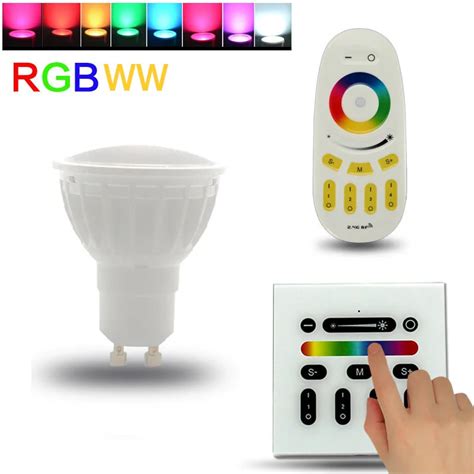 LED Lamp Bulb GU10 RGBW RGBWW LED Light AC220V 4W Four Zone Remote