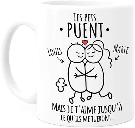 Lalasol Mug Couple Idée Cadeau Drôle Rigolo Fun Pour Les Amoureux