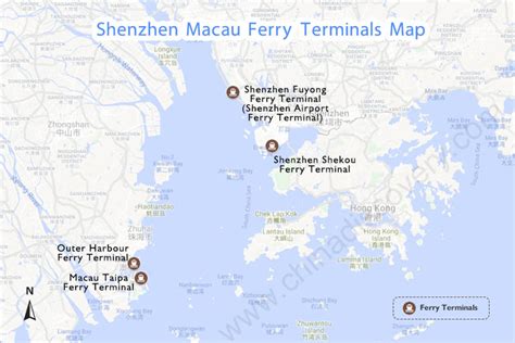 Macau To Hong Kong Ferry Map