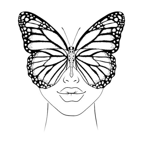 Premium Vector Butterfly And Woman Face