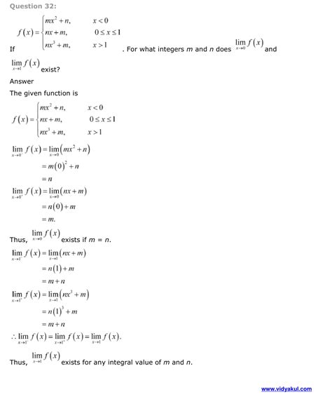 Class 11th Math Limits And Dervatives NCERT Solution CBSE 2023