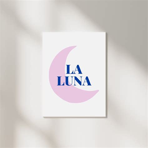 La Luna Poster, Moon Poster, Wall Art, Instant Download, Printable Art, Digital Art, Retro Art ...