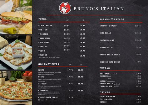 Our Menu | Bruno's Italian