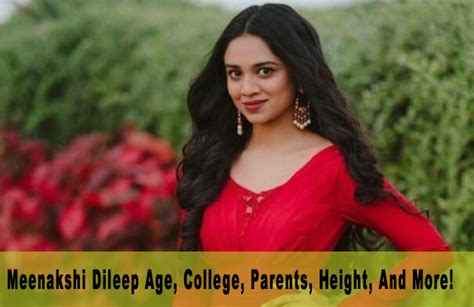 Meenakshi Dileep Age, College, Parents, Height, And More!