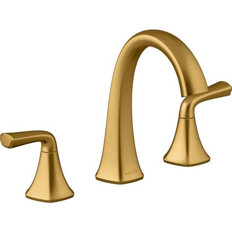 Kohler Sundae Widespread 2 Handle Bathroom Sink Faucet In Gold The