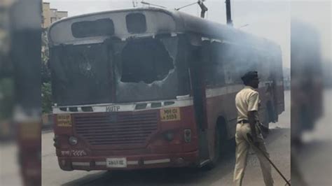 Maharashtra Bandh 3 Cops Injured In Mumbai Shutdown Protesters Hurl