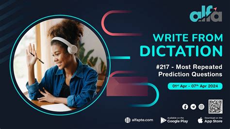 Pte Prediction St April Th April Write From Dictation