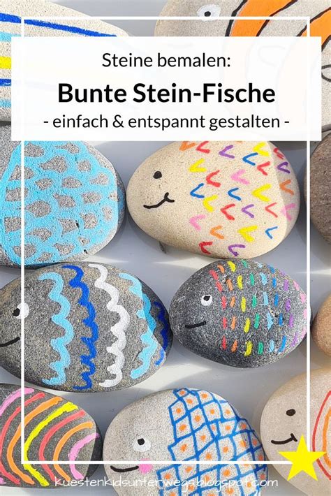 Steine Bemalen Bunte Stein Fische Einfach Entspannt Gestalten