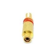 KIT 05 PEÇAS CONECTOR RCA FEMEA PAINEL RCA JACK PAINEL DOURADO