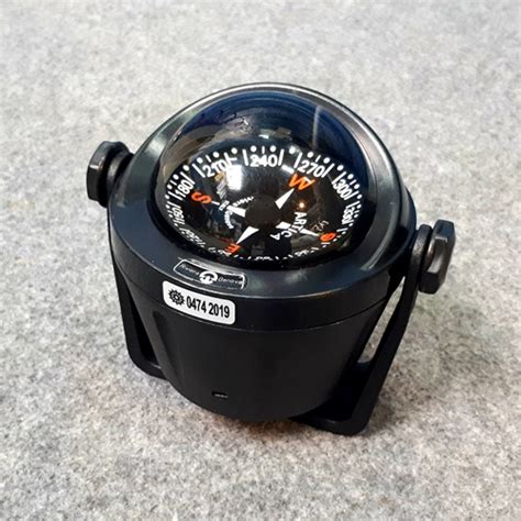 Lifeboat Compass Riviera Artica Ba2 With Bracket Mount Black Black Flat Card Galanos Bros