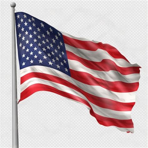 Premium AI Image | USA flag isolated on white background