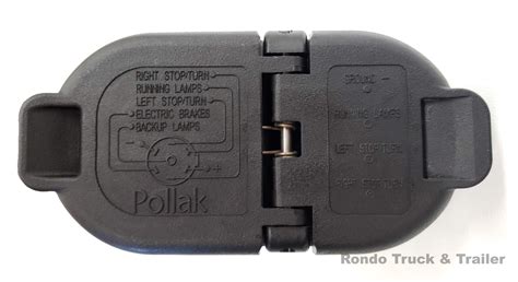 Pollak Oem Replacement 7 Way Round4 Way Flat Trailer Wiring Plug F7m4 Rondo Truck And Trailer Sales