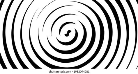 Swirl Hypnotic Black White Spiral Monochrome Stock Vector (Royalty Free ...