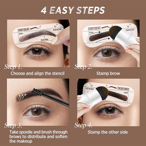 Cilrofelr Eyebrow Stamp And Stencil Kit One Step Eyebrow Stamp And