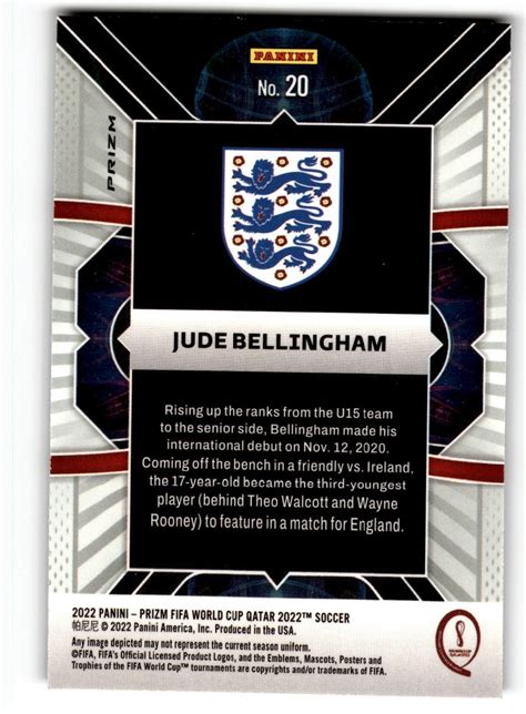 Panini Prizm World Cup Phenomenon Silver Jude Bellingham On