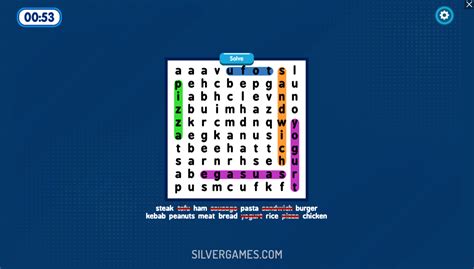 Word Search - Play Online on SilverGames