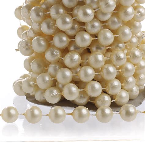 Mm Cream Faux Pearl Bead Garland Pearl Spools Bead Garlands