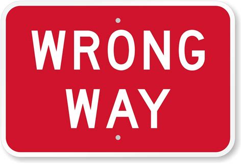 Buy Smartsign X Inch Wrong Way Mutcd Compliant Metal Sign Mil