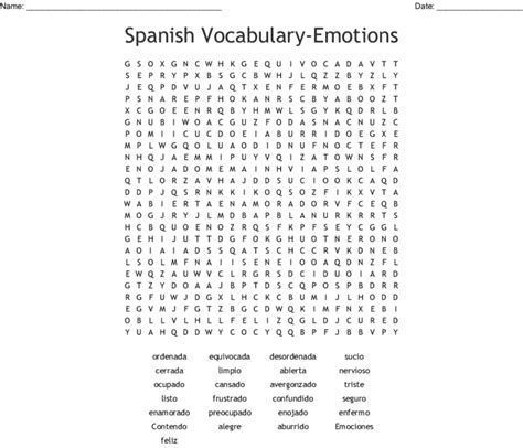 Easy Spanish Word Search Printable At Gantrippblog Blog