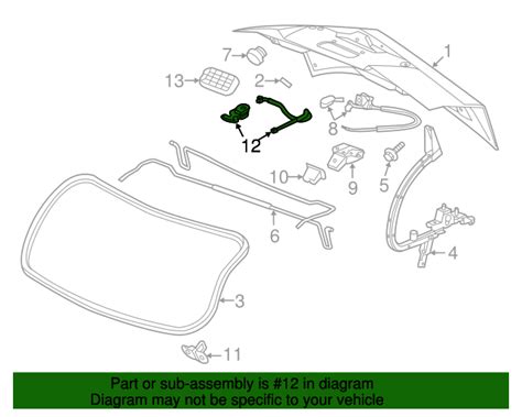 2011 2015 Cadillac CTS Deck Lid Handle 20814552 TascaParts