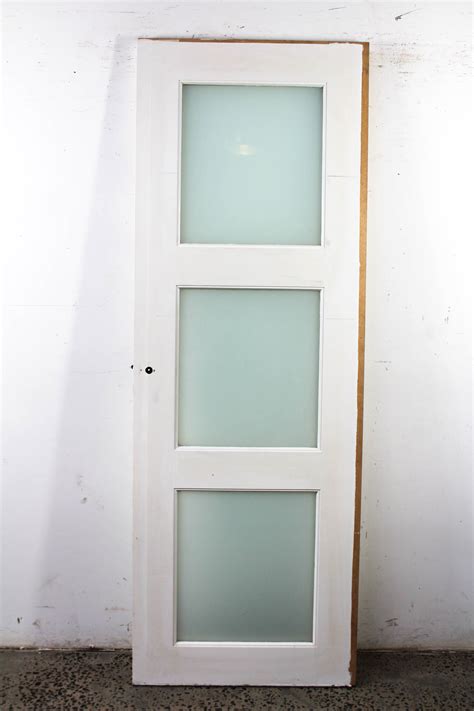 Chunky Privacy Glass Door | Renovators Paradise Glass Door