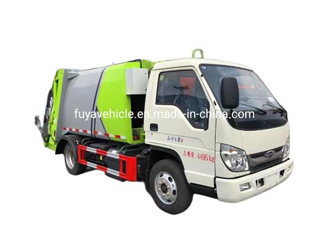 Foton Forland Liters M Small Compactor Garbage Truck For Basement