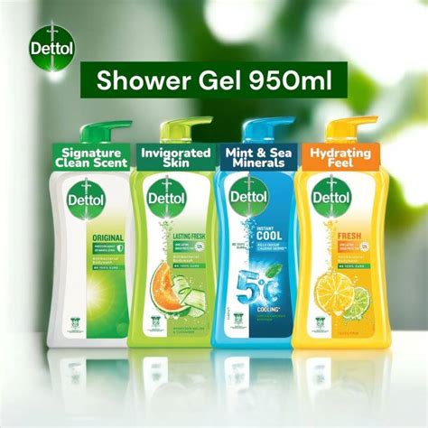 Dettol Shower Gelantibacterial Body Wash 950ml Originalinstant Cool