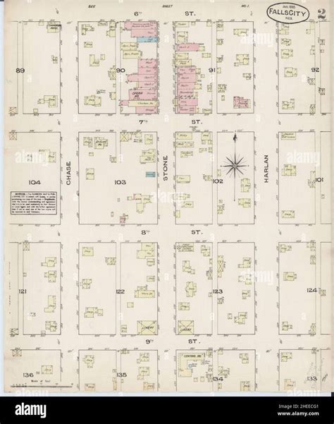 Falls city nebraska map hi-res stock photography and images - Alamy