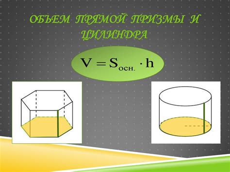 Объемы прямой призмы и цилиндра - презентация онлайн