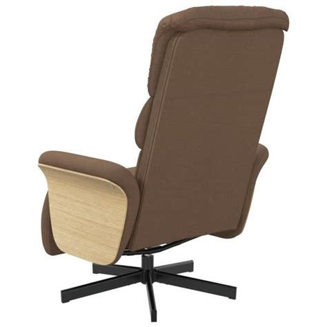 Zerodis Fauteuil Inclinable Avec Repose Pieds Marron Tissu AB356604