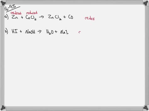 Solved Determine Whether Each Reaction Is A Redox Reaction For Those