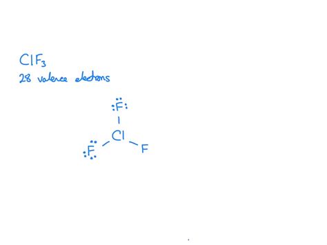 SOLVED: Draw the Lewis structure for ClF3. How many Ione pairs of electrons are there on the ...