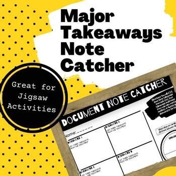 DOCUMENT ANALYSIS Major Takeaways Document Note Catcher Chart TPT