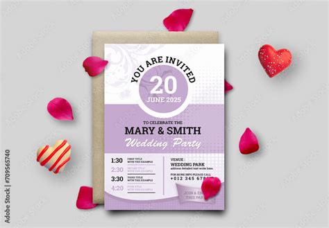 Wedding Invitation Card Stock Template | Adobe Stock