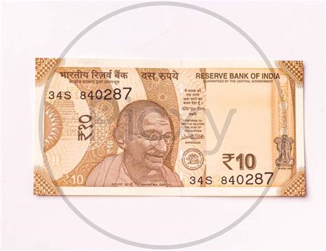 Image Of Close Up Of Indian 10 Rupee Notes Ten Rupees New Note Yp460452 Picxy