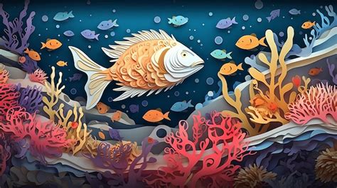 Premium Ai Image Sophisticated Illustration Of Underwater Scene With