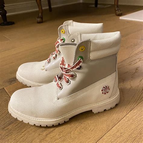 White Timbs Limited Edition Xmas Details Depop