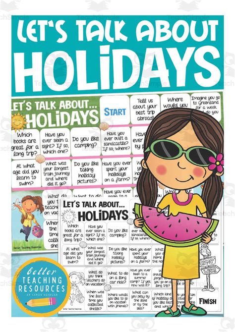 Let S Talk About Holidays Board Game By Teach Simple