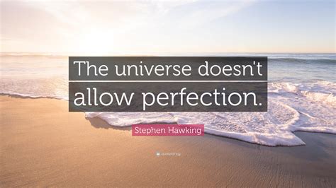 Stephen Hawking Quote The Universe Doesn T Allow Perfection 17