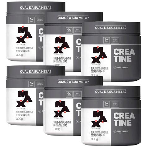 Kit 6 Creatine Max Titanium 300g Kit 6 Creatine Max Titanium 300g