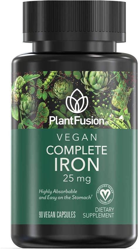 Plantfusion Premium Plant Based Iron Supplements With Folate And B12 Veganmed