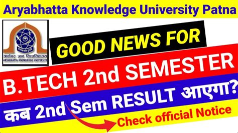 B Tech Nd Sem Results Date Aku Nd Semester Result How To