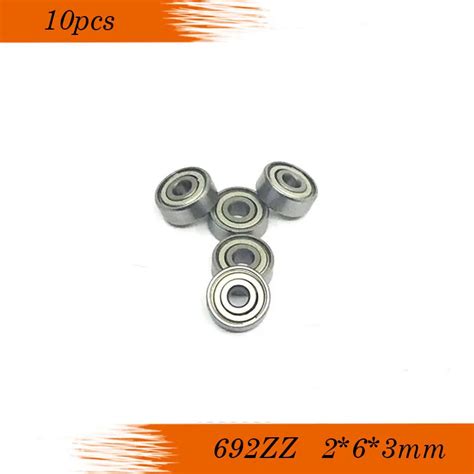 10pcs 692zz 2x6x3mm Abec3 Deep Groove Ball Bearing Miniture Bearings