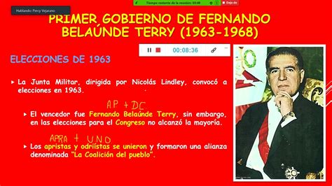 Pre Historia Del Per Tema Primer Gobierno De Fernando Bela Nde