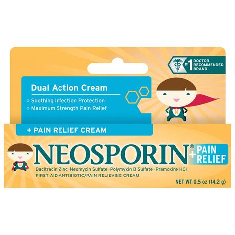 Neosporin First Aid Antibiotic Cream For Kids 05 Ounce