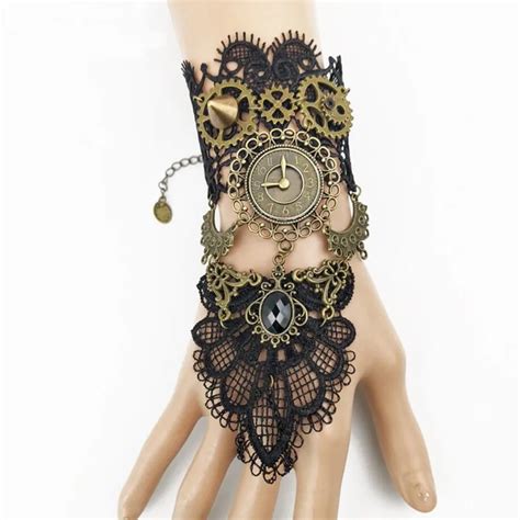 Pulsera De Encaje Para Mujer Brazalete Vintage G Tico Steampunk