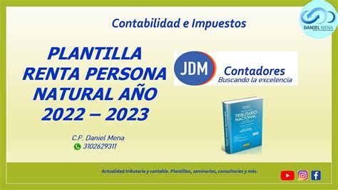 Plantilla Renta Persona Natural Proyecci N Youtube