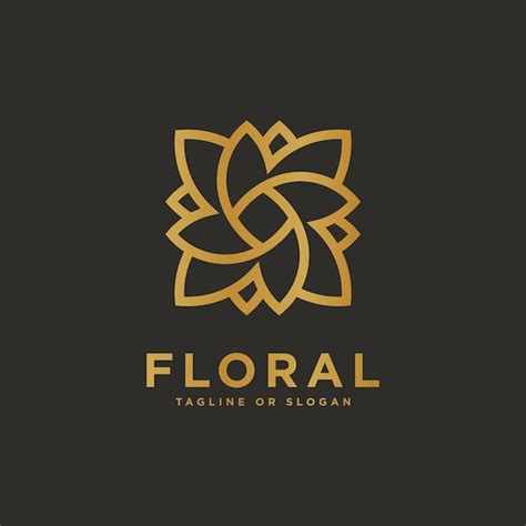 Premium Vector A Floral Affair Geometric Grandeur In Luxury Logo Design