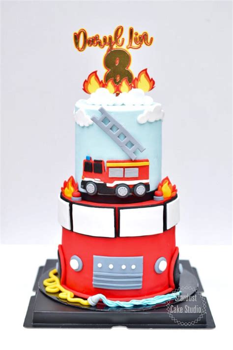 Fire Truck Cake | Firetruck cake, Truck cakes, Cake